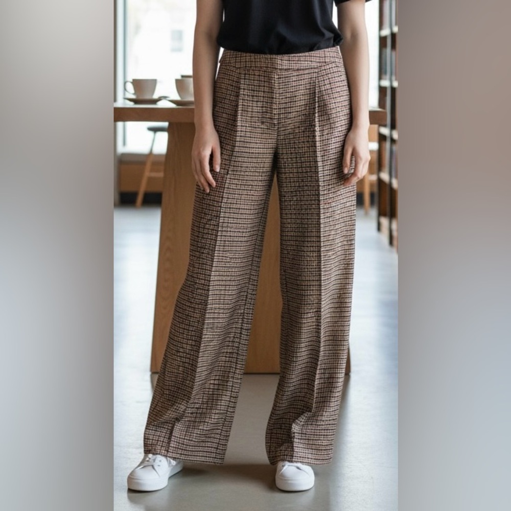 Mango Wide Leg High Rise  Pants Size EUR 40